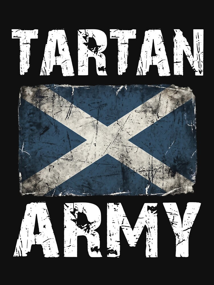 Tartan Army , Distressed Scottish Flag, Scotland soccer by DesignForYou79