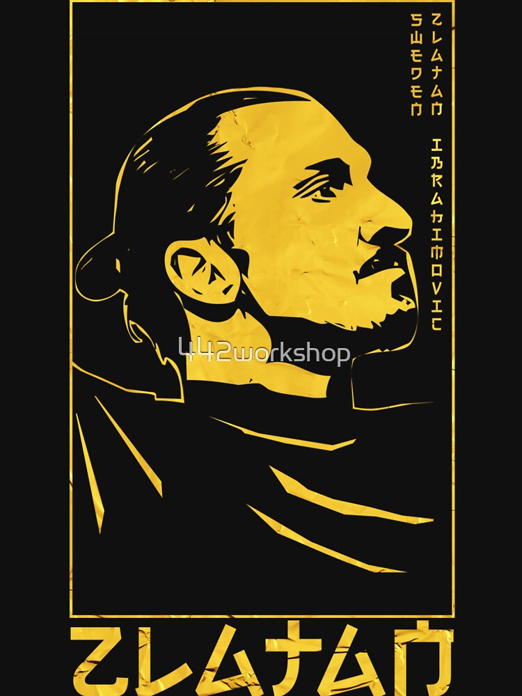 Zlatan Ibrahimovic Golden Style Portrait art illustration by 442workshop
