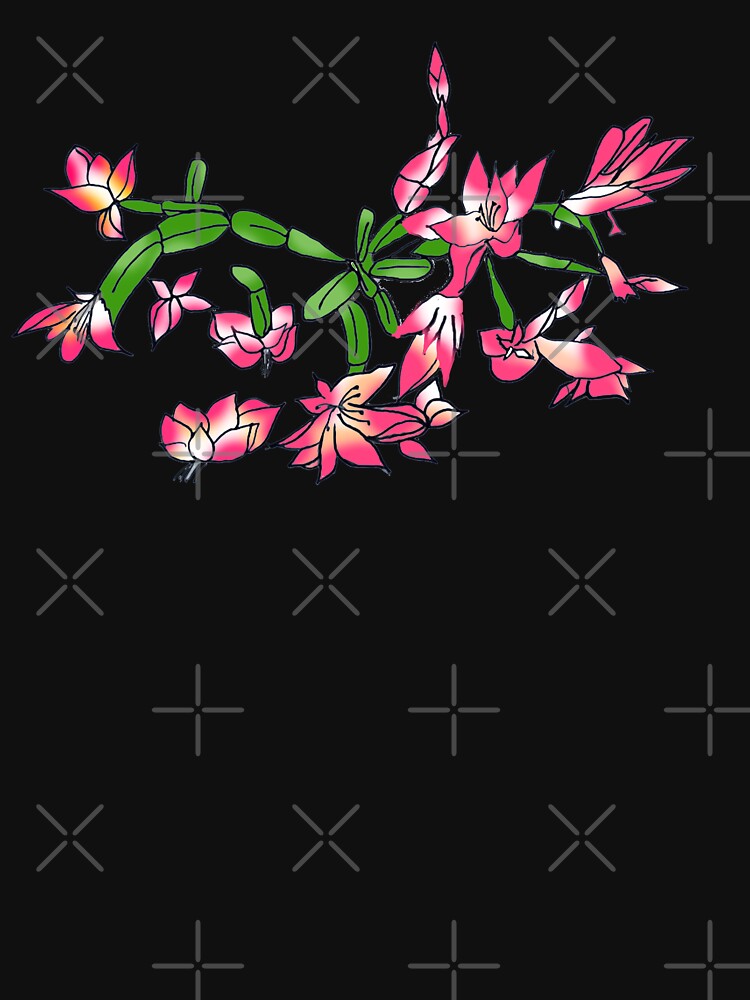 Christmas Cactus lover blossoming petals artistic cactus by Artstastic