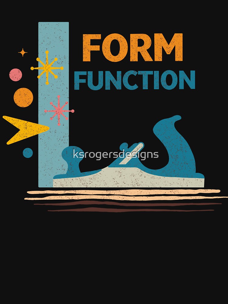 Form & Function Retro Woodworking Maker Design by ksrogersdesigns