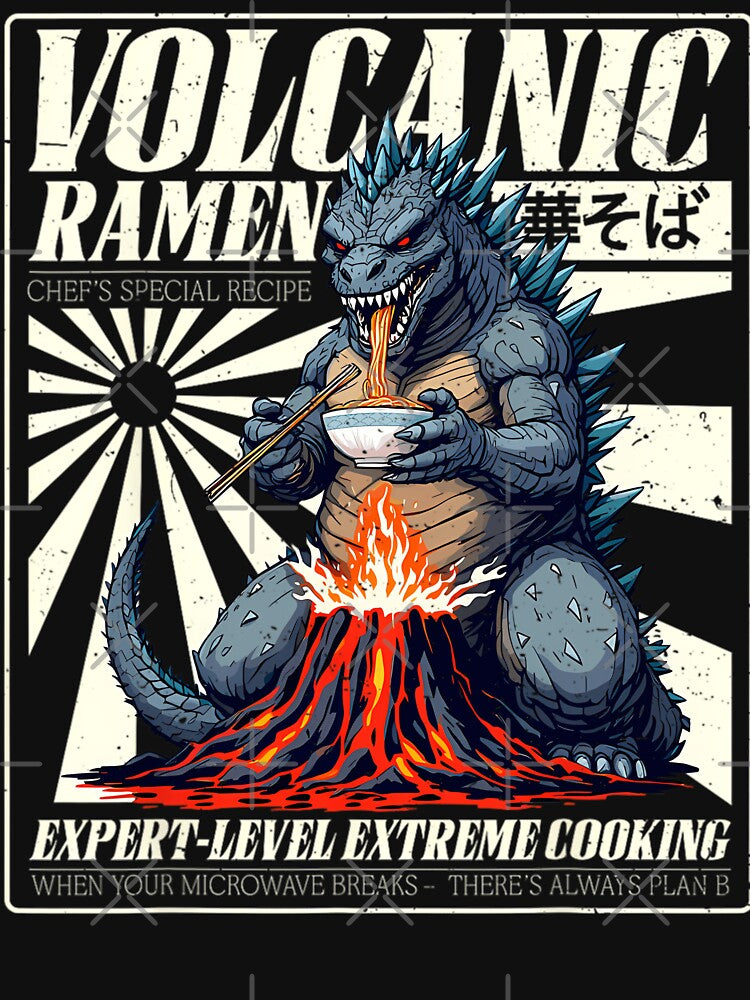 Giant Kaiju Eating Japanese Ramen For Monster Lover Gift For Men For Boys by NotMukDuk