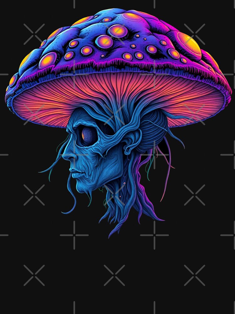 Vibrant and Glowing Digital Mushroom Artwork by Cloud-Riders