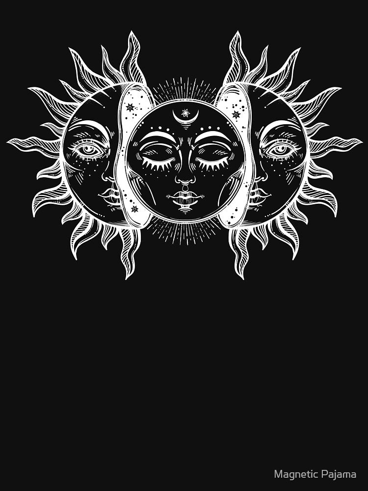 Vintage Sun and Moon Solar Eclipse by Magnetic Pajama