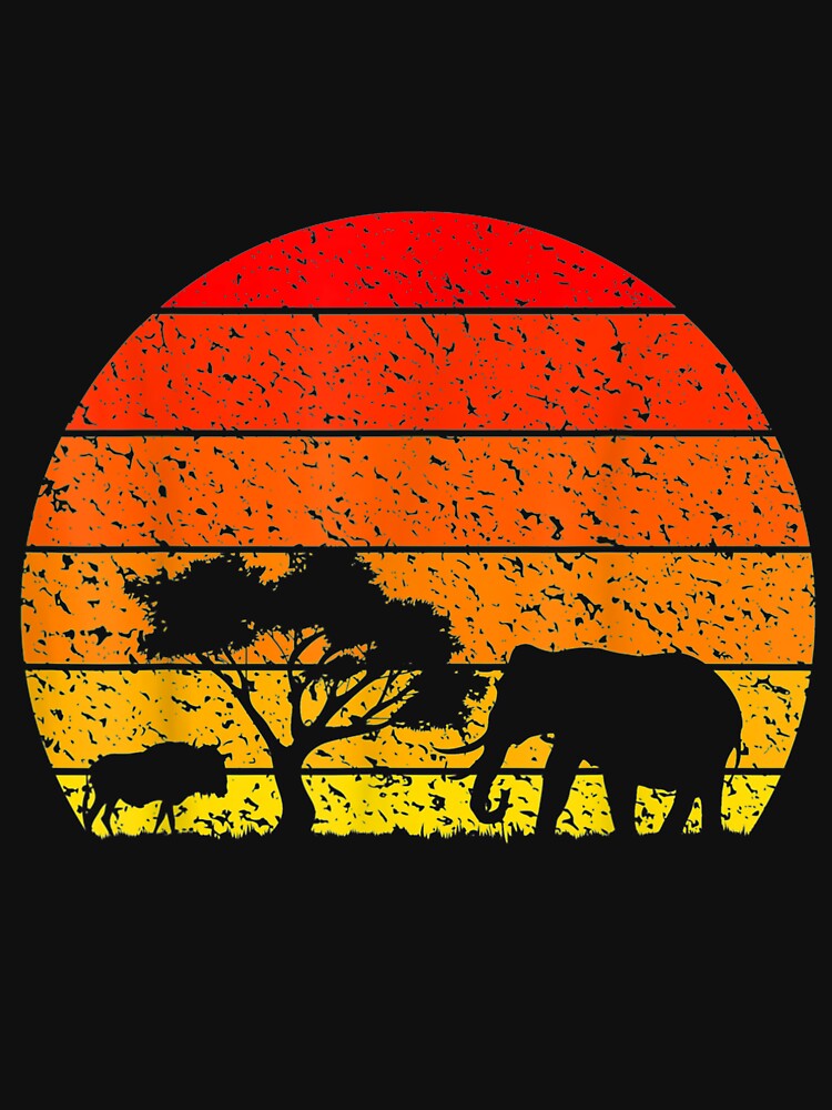 Vintage Africa Retro Sunset Silhouette by PRID3STATE