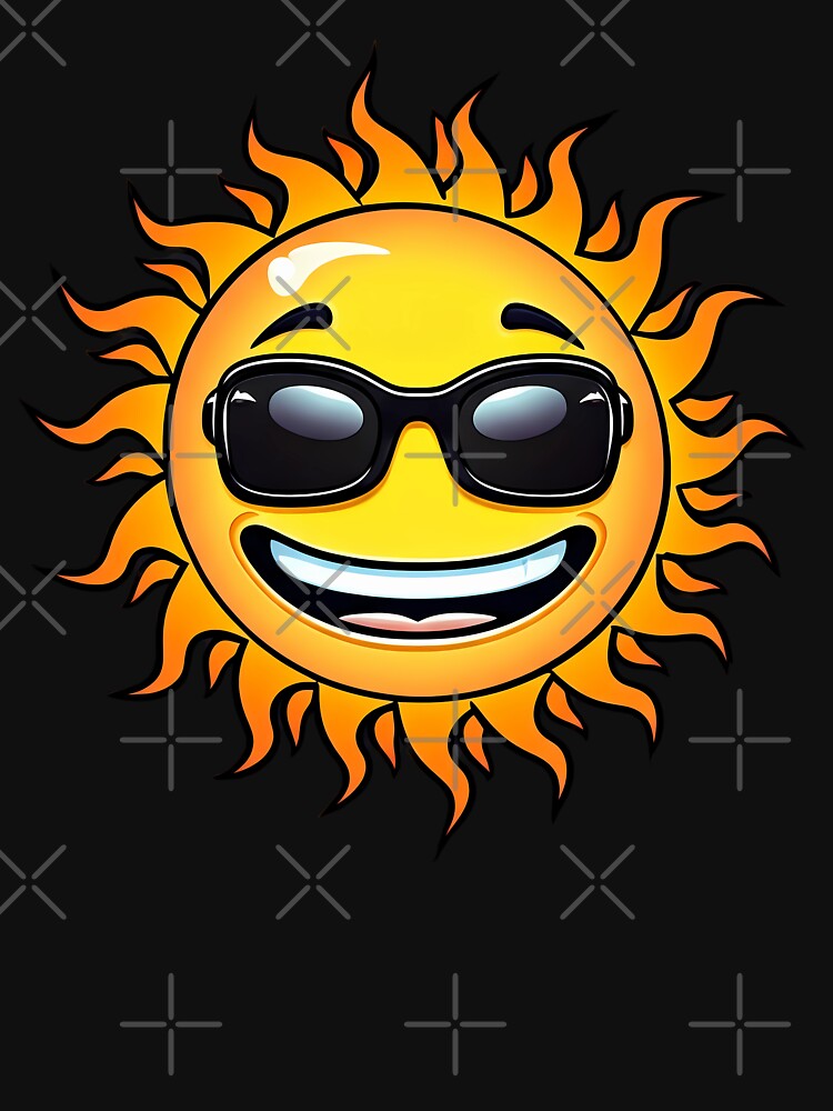 Smiling Cool Sun with Sunglasses by PrintBreeze