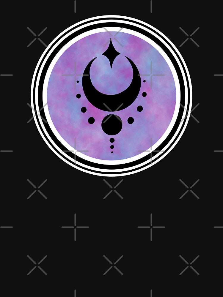 Purple Esoteric Mystical Moon Symbol by OnyxMoonDesigns
