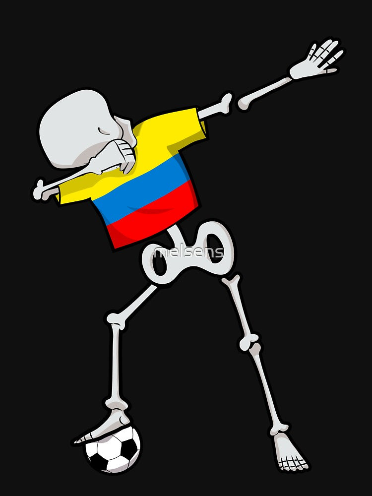 Dabbing Soccer Football Skeleton Colombia by melsens