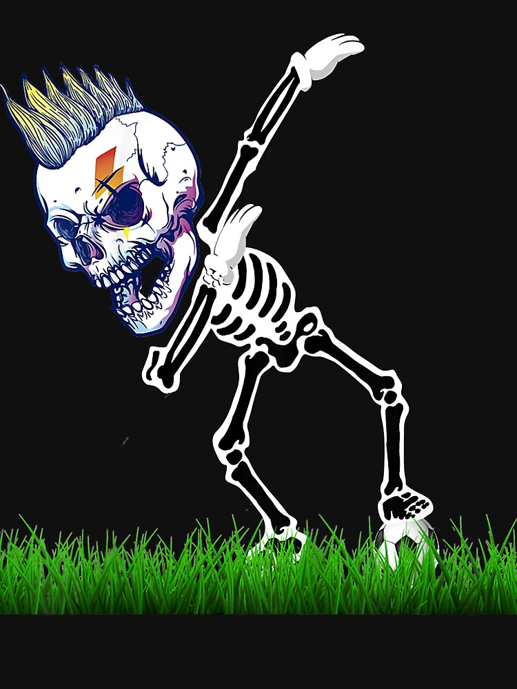 Kids Halloween Soccer Skeleton Dabbing shirt Dab Dance Skull boy by JedFunk