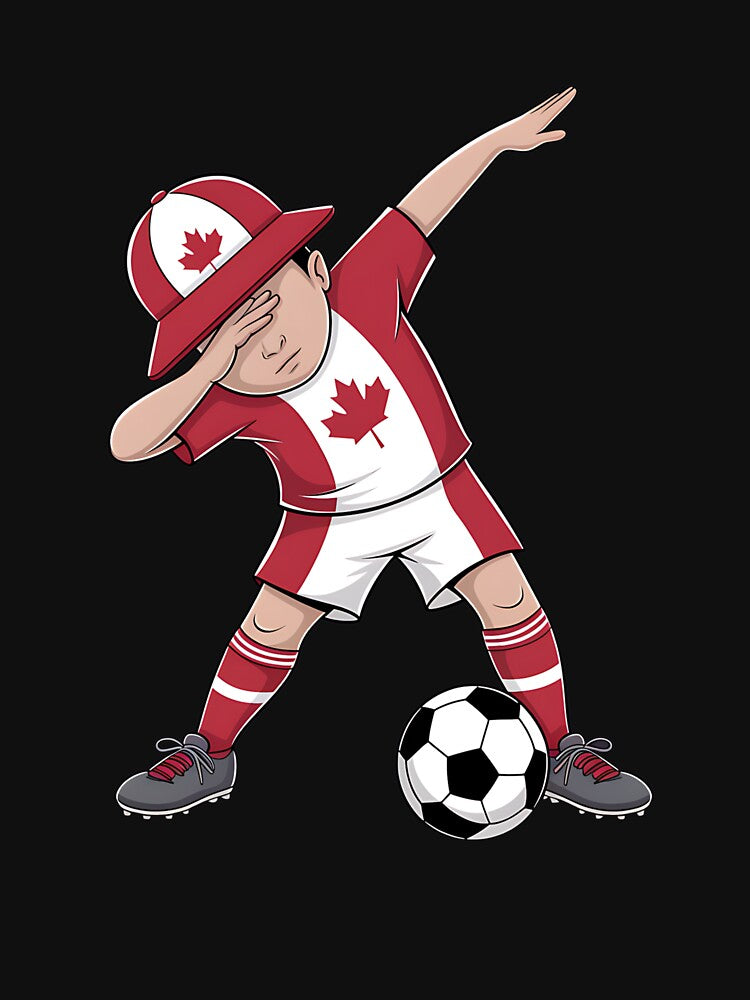 Canada Soccer Team Boy Dabbing Canadian Pride Canada Flag by milanforbes