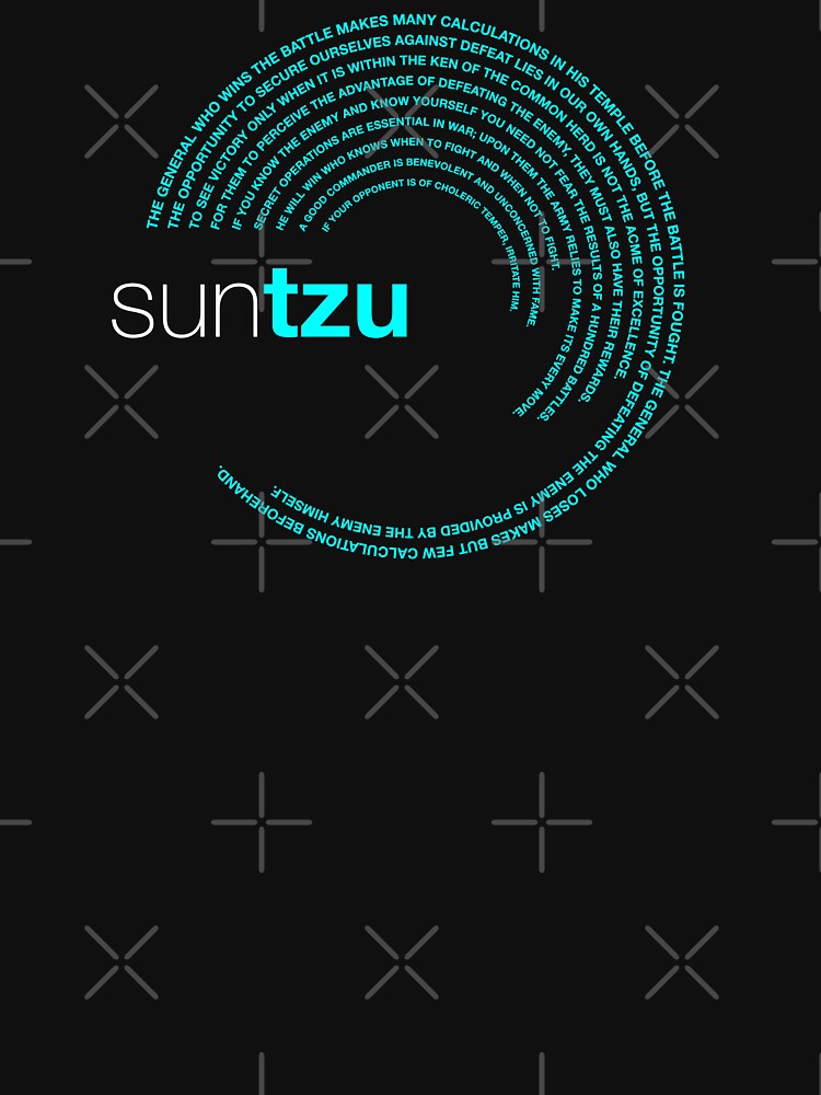Sun Tzu famous quotes poster [aqua] by CMYKStudio