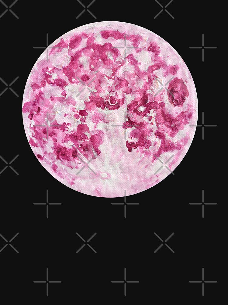 Full Pink Strawberry Moon by AliCaliDesigns