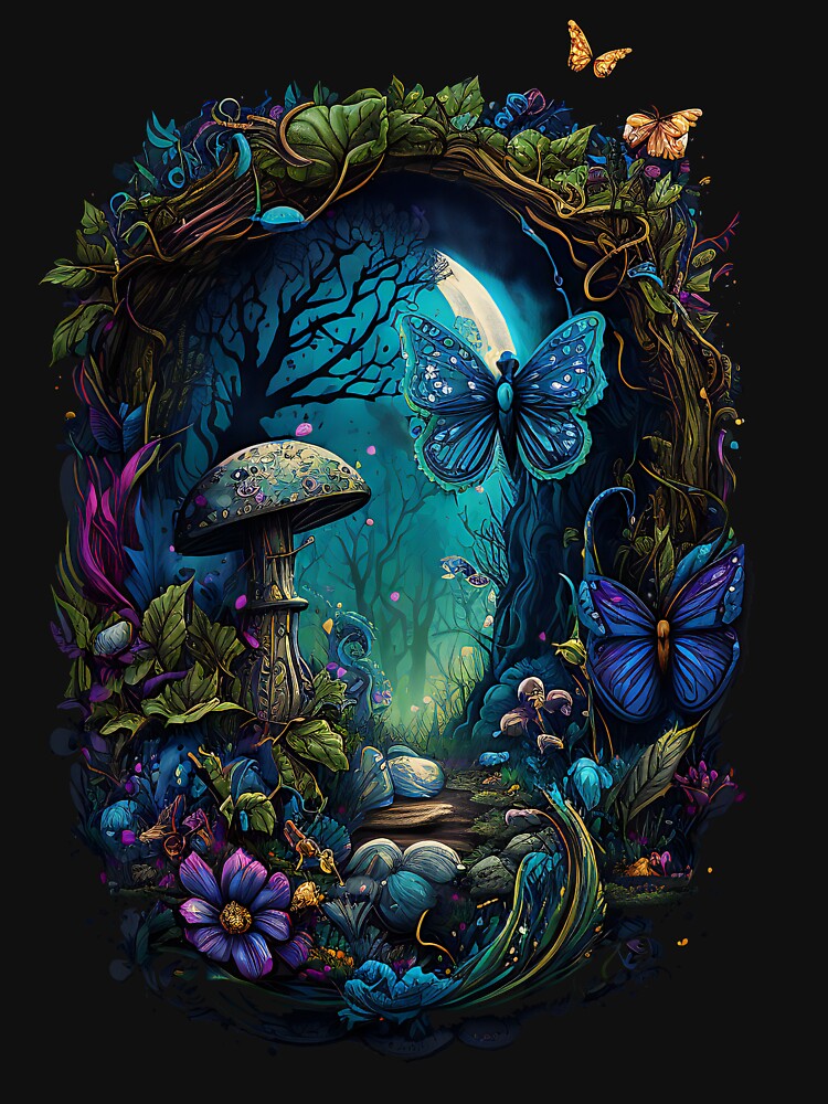 Fantasy Mushroom - Enchanted Forest - Detailed Illustration by verzith