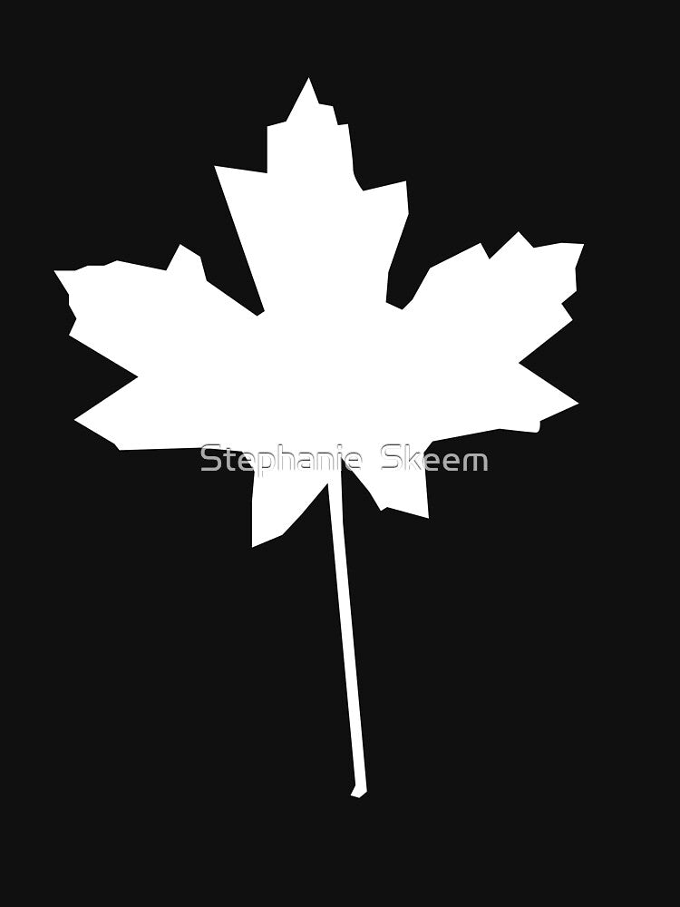 white autumn leaf, silhouette by Stephanie  Skeem