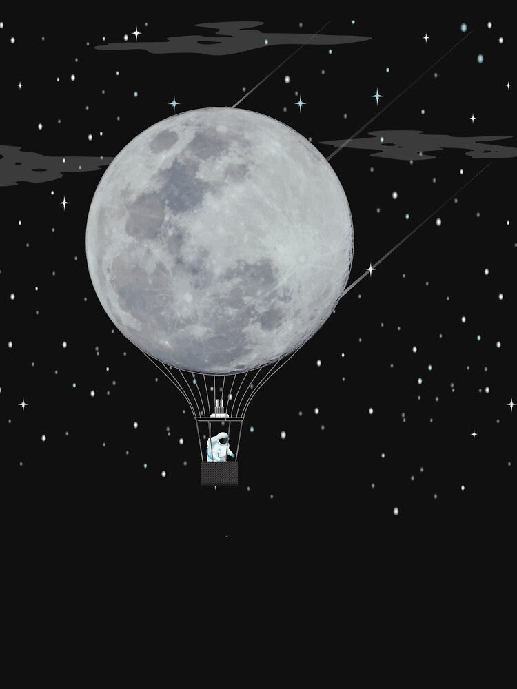 Moon in space by derradji