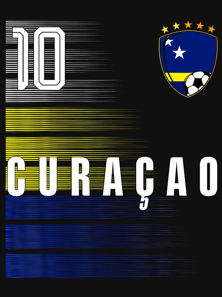 Football Soccer Curacao Flag Curacaoan Pride Lovers Retro by Mdcazeem