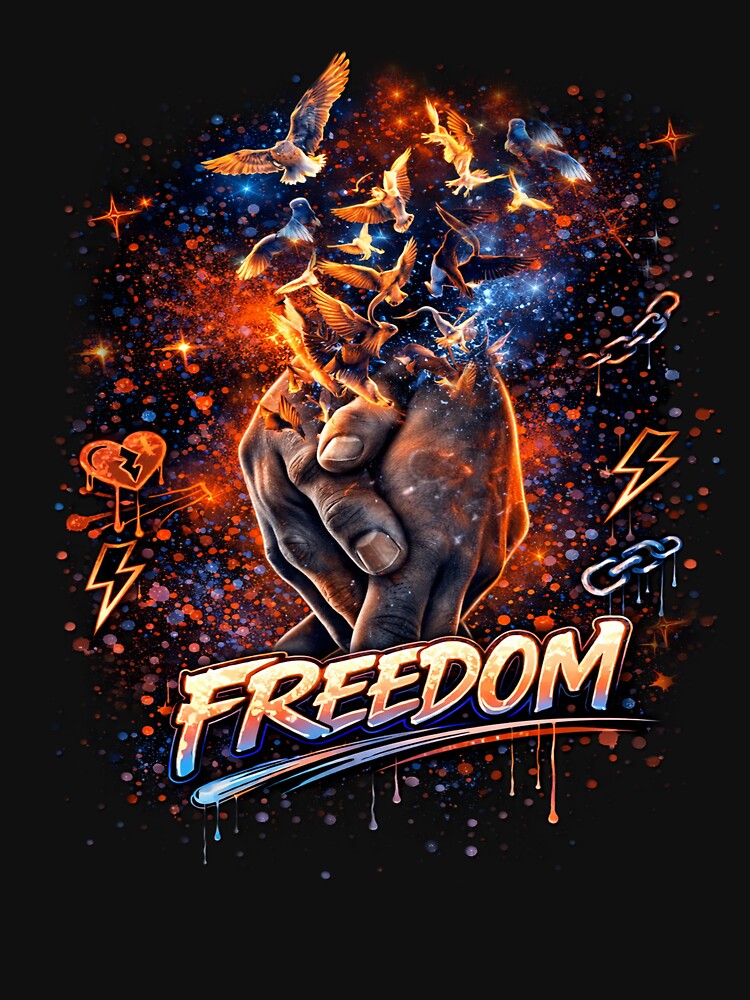 Freedom Hands street art by Natart1004