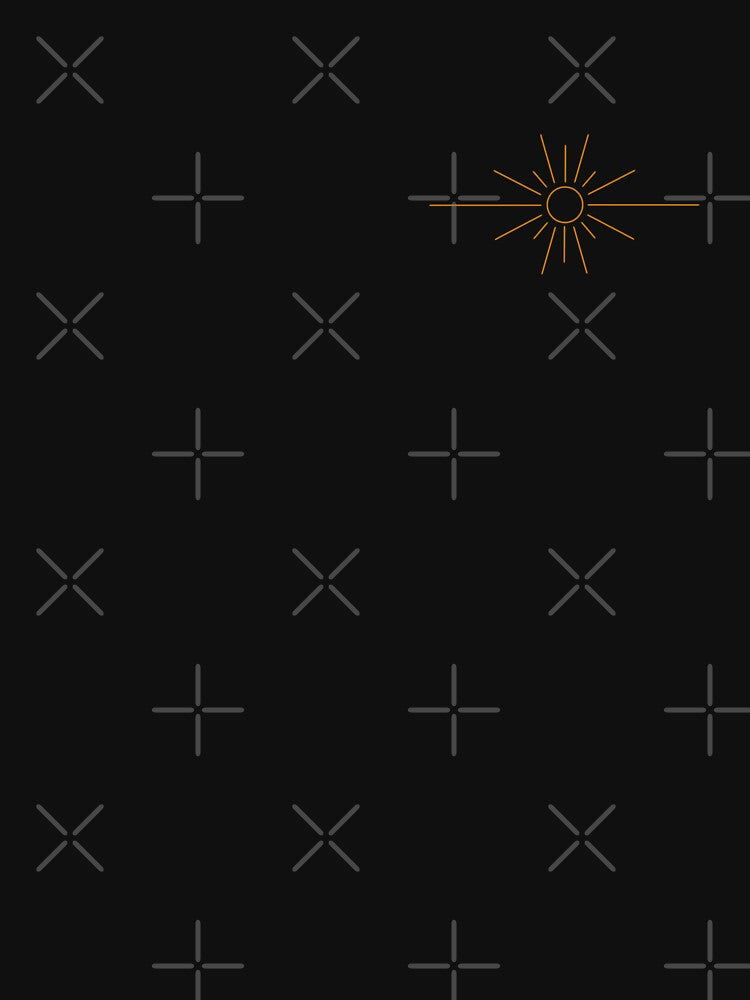Minimalist Sun (Orange - Small) – Radiant Line Art Design by TummysEmporium