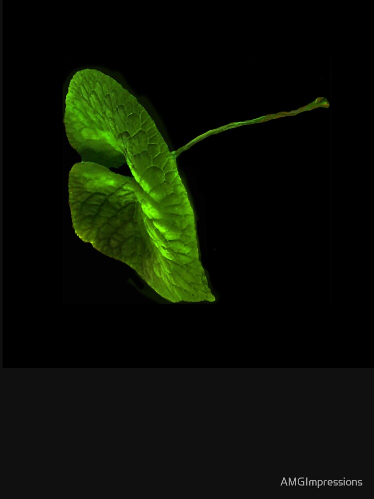 Large Green Leaf of Black by AMGImpressions
