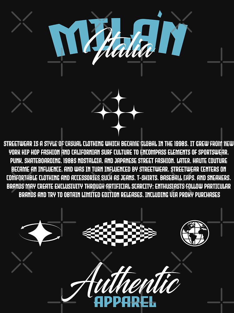Milan Italy Streetwear by NF Designs Studio DTF