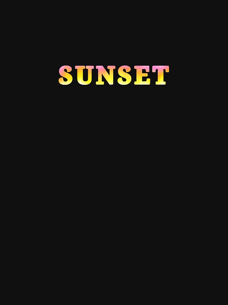 Sunset within the word SUNSET by Ninja Design Printable