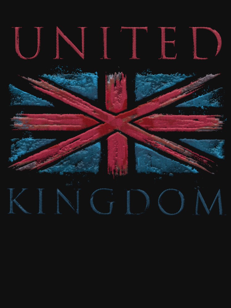 grunge and rusty united kingdom x flag - embroidery iron patch textured graphic artwork by hayrpictures