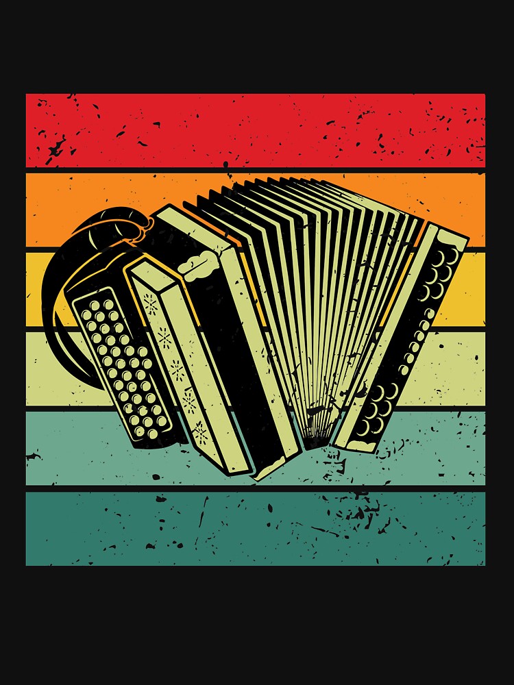 Accordion Accordionist Gift Retro Accordionist by Lenny Stahl