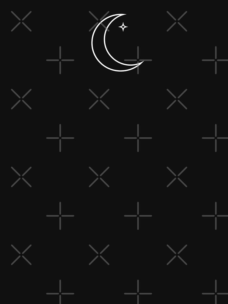 Minimal Crescent Moon Line Art Elegant Moon Outline With Star Clean Night Sky Vector Minimal Celestial Design by OnPointOutfits