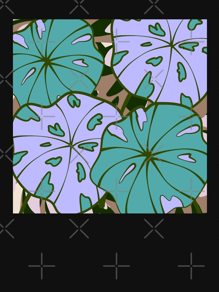 Sea Green Philodendron Tropical Leaves Pattern by GraphicsClub
