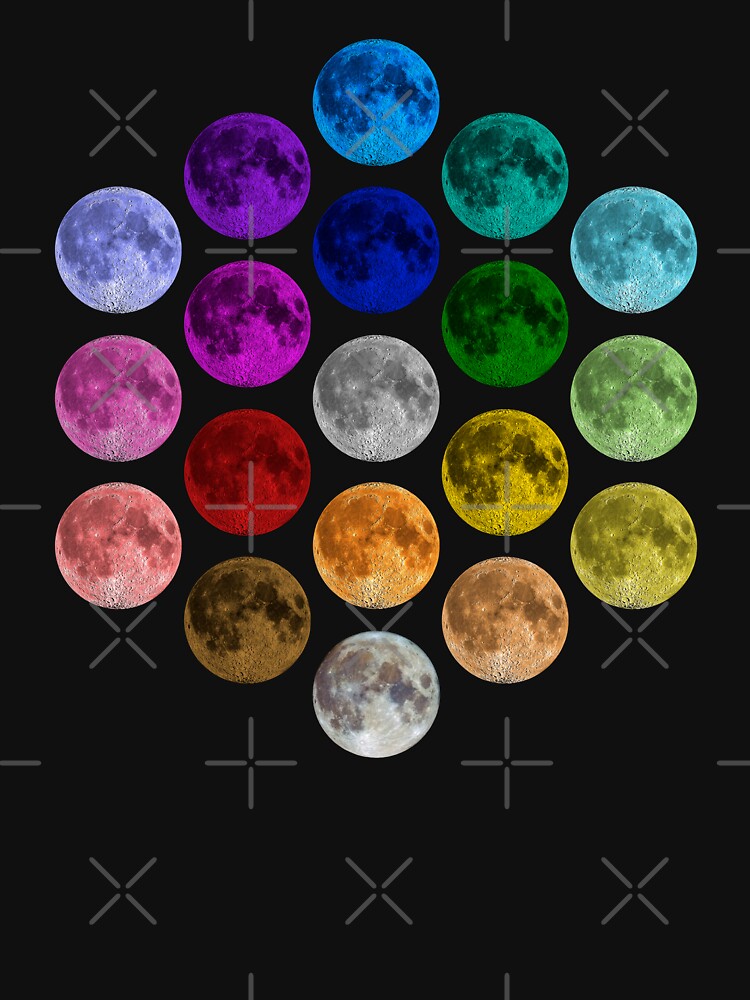 MOON Repetitive Colorful Pallet Pattern Pop Art by Brasilia