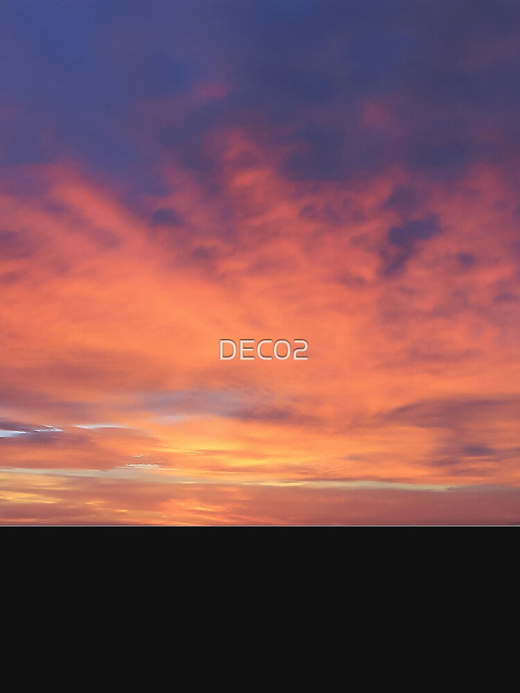 Spectacular Golden-Orange Hues Sunset Scenic Sky Art by DEC02