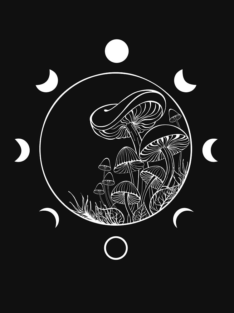 Moon Mushroom Hunting shirt Fungi Mushroom Foraging shirt design by BeeClassyDesign