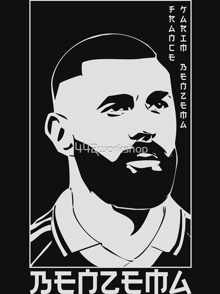 Karim Benzema Japanese Style Portrait art illustration by 442workshop