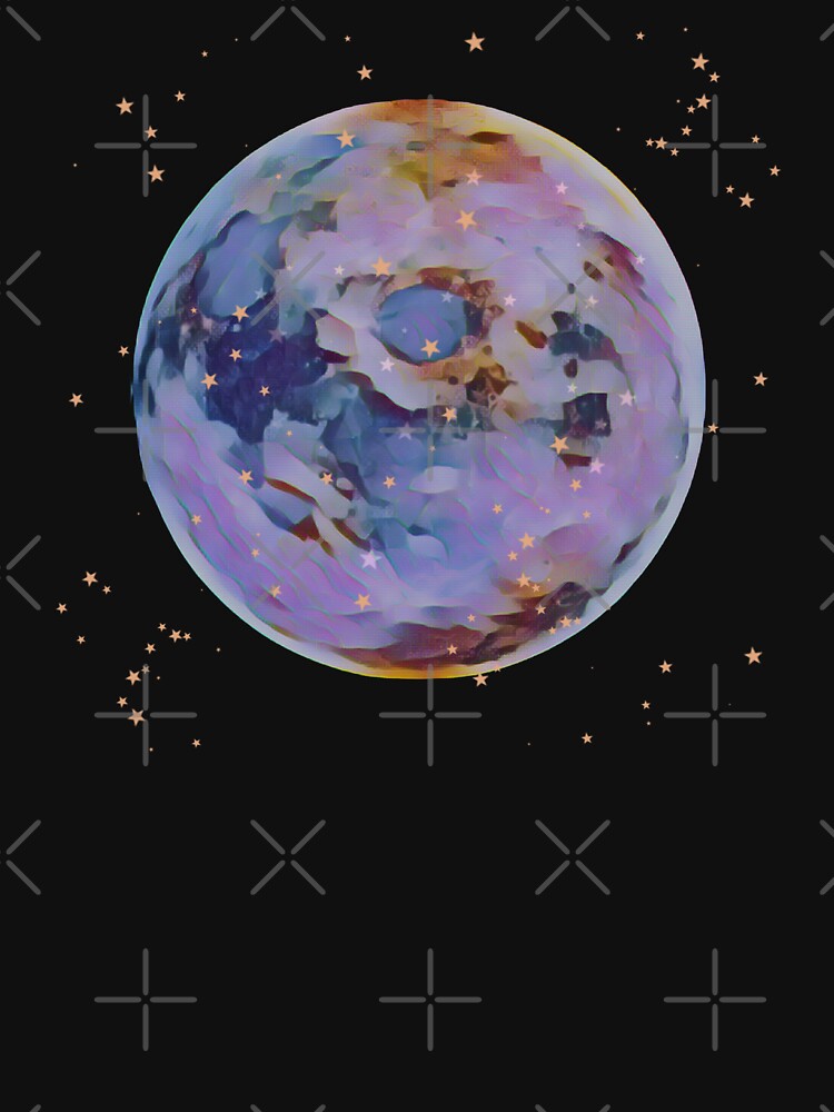 Full Moon and Stars by Lylabean22