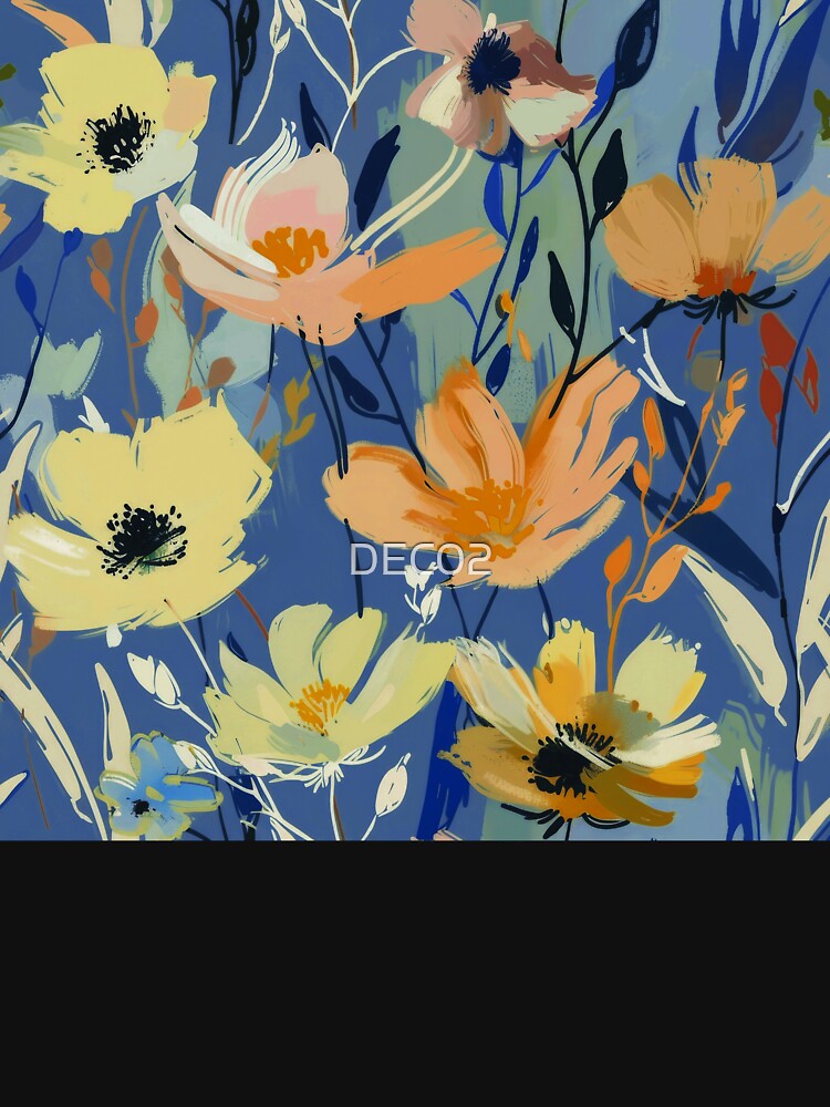 Contemporary Modern Floral Abstract Trendy Sophisticated Art by DEC02