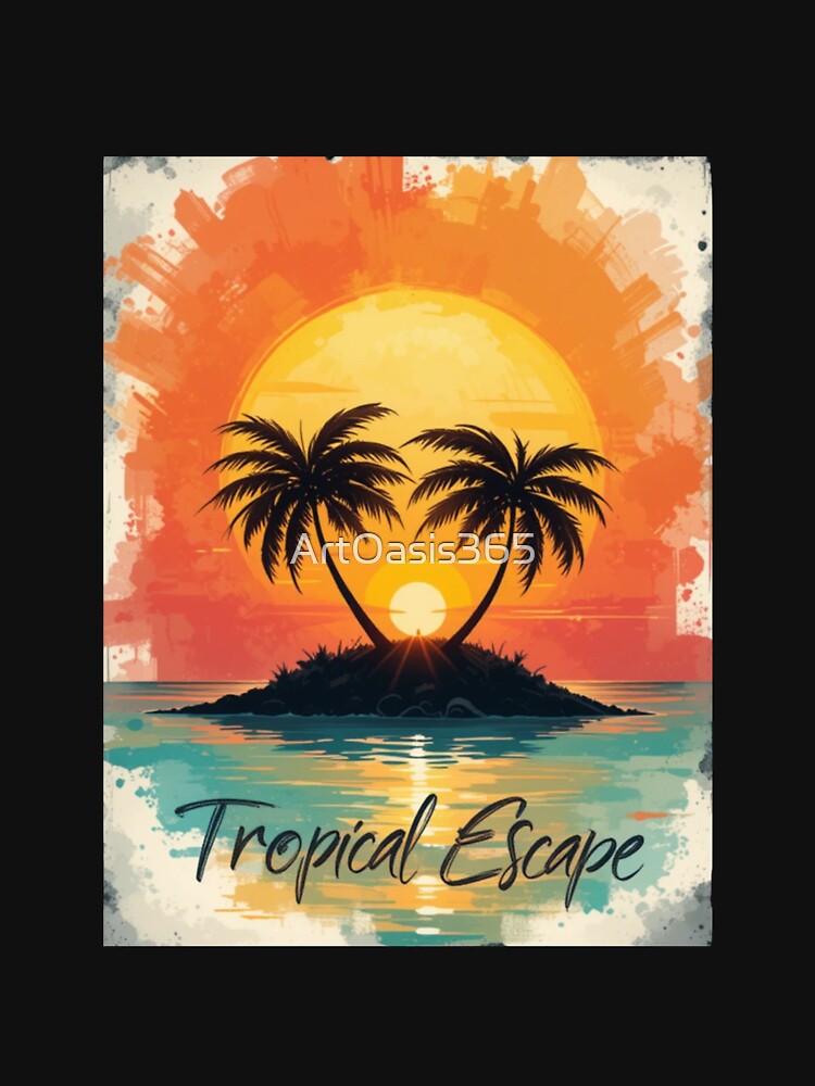 Tropical Escape Dream - Relaxing Design with Palm Trees and Ocean by ZENTIO