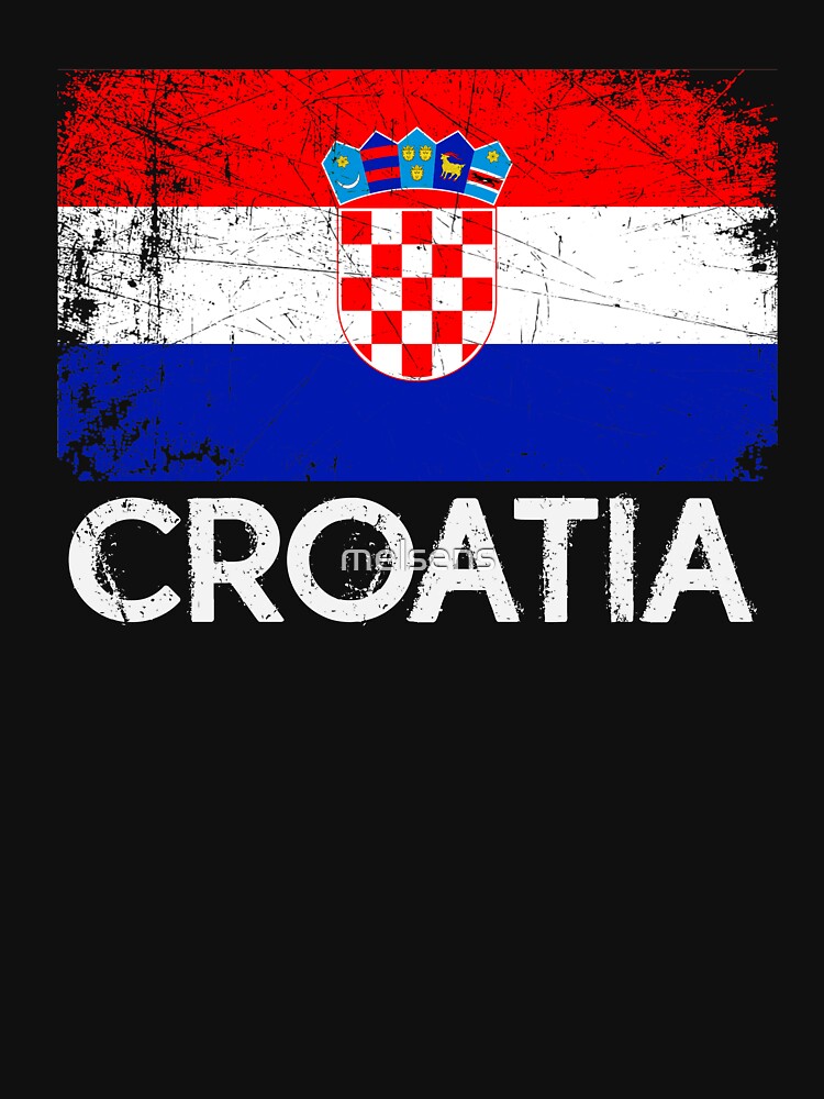Croatian Flag Design | Vintage Made In Croatia Gift by melsens