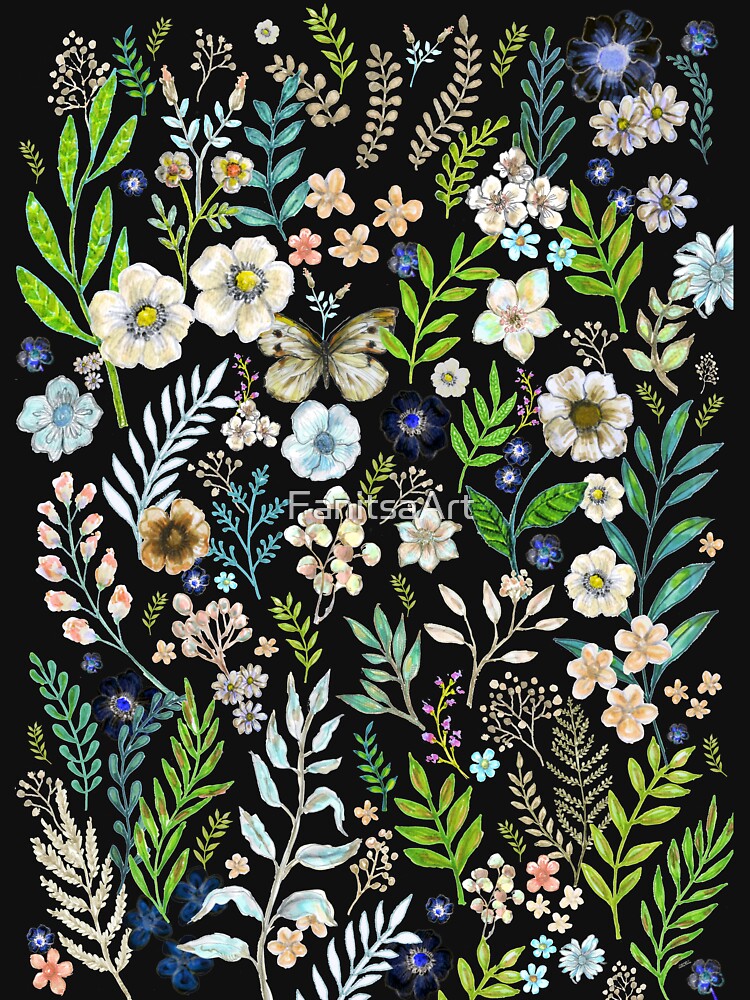 Botanical Illustration - Plants and Flowers by FanitsaArt