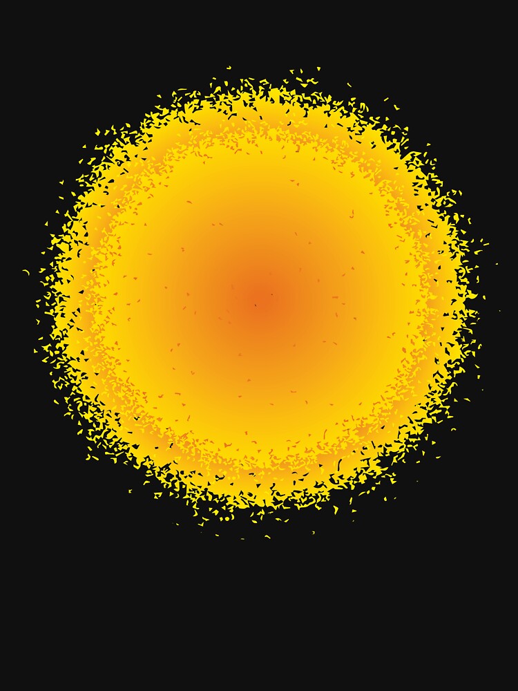 Fragmented sun with distressed edges by Gerald Waters