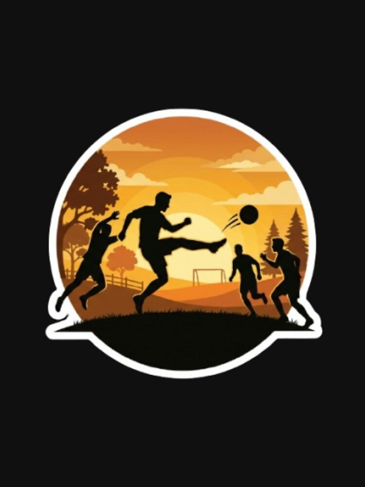 Vintage Sunset Soccer Silhouette by abdelski