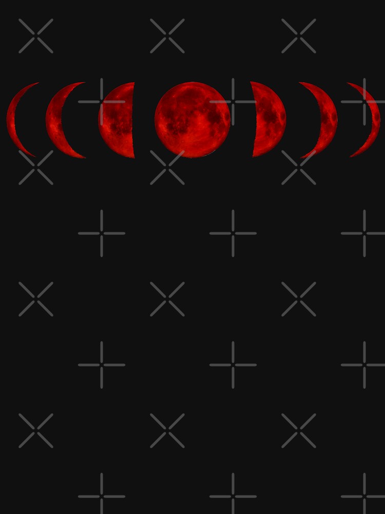 Bloody Red Blood Full Moon Stages Phases Werewolf Wolf Beast Wolfman by BEAST NYC