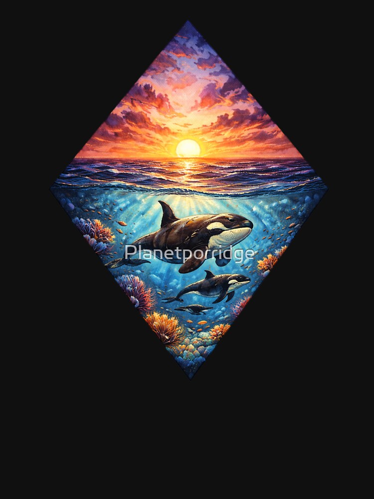 Orca Sunset Artwork by Planetporridge