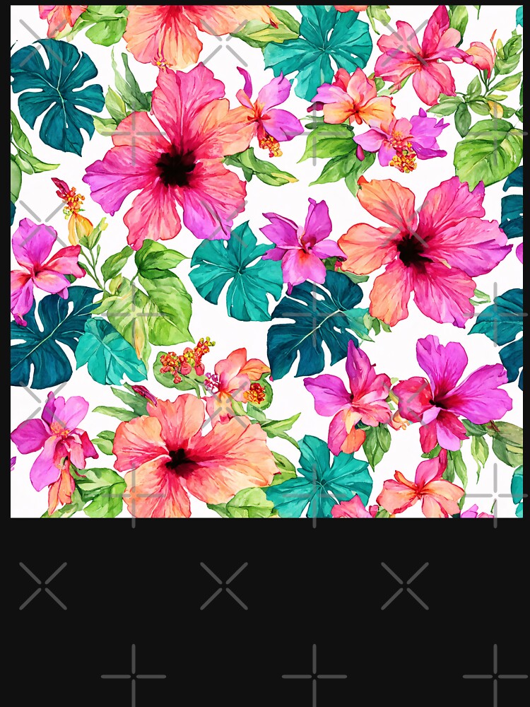 Watercolor Tropical Floral Pattern by SeamPix