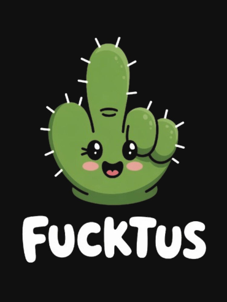 F*cktus – Cute Cactus with Attitude Funny Cartoon by vvcreativedesigns