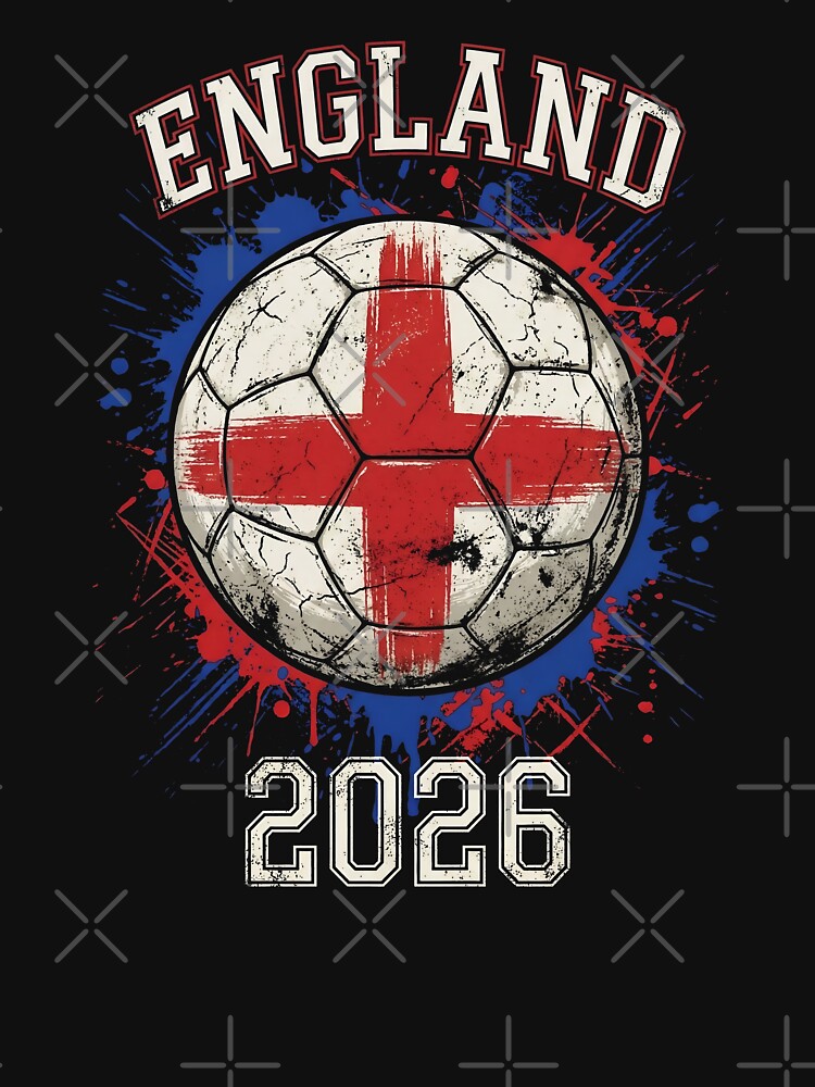 England 2026 Soccer - Paint Splash St. George's Cross Flag Art by Imaginationbeyond