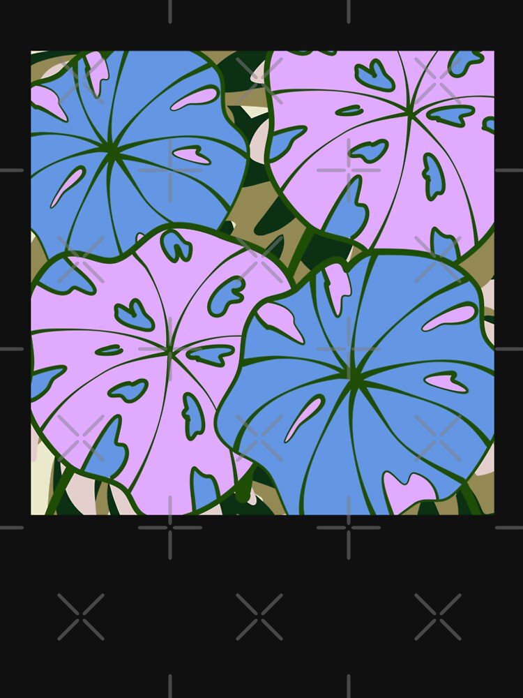 Jordy Blue Philodendron Tropical Leaves Pattern by GraphicsClub