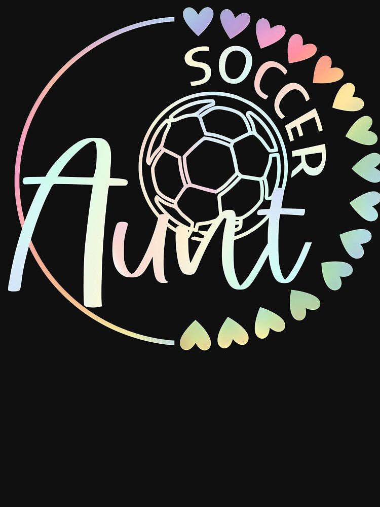 Pastel Rainbow Soccer Aunt T-Shirt by LarryMBrown
