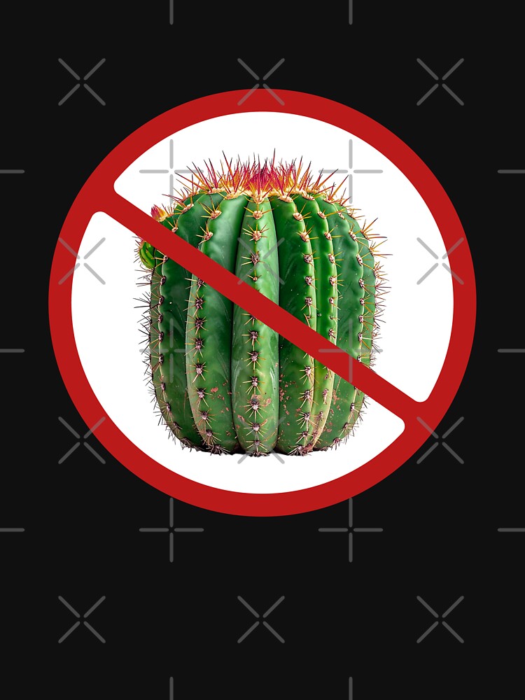 Prohibited Sign Cactus, Novelty Signage, Cacti by AASparksDesigns