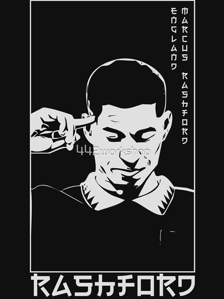 Marcus Rashford Japanese Style Portrait art illustration by 442workshop