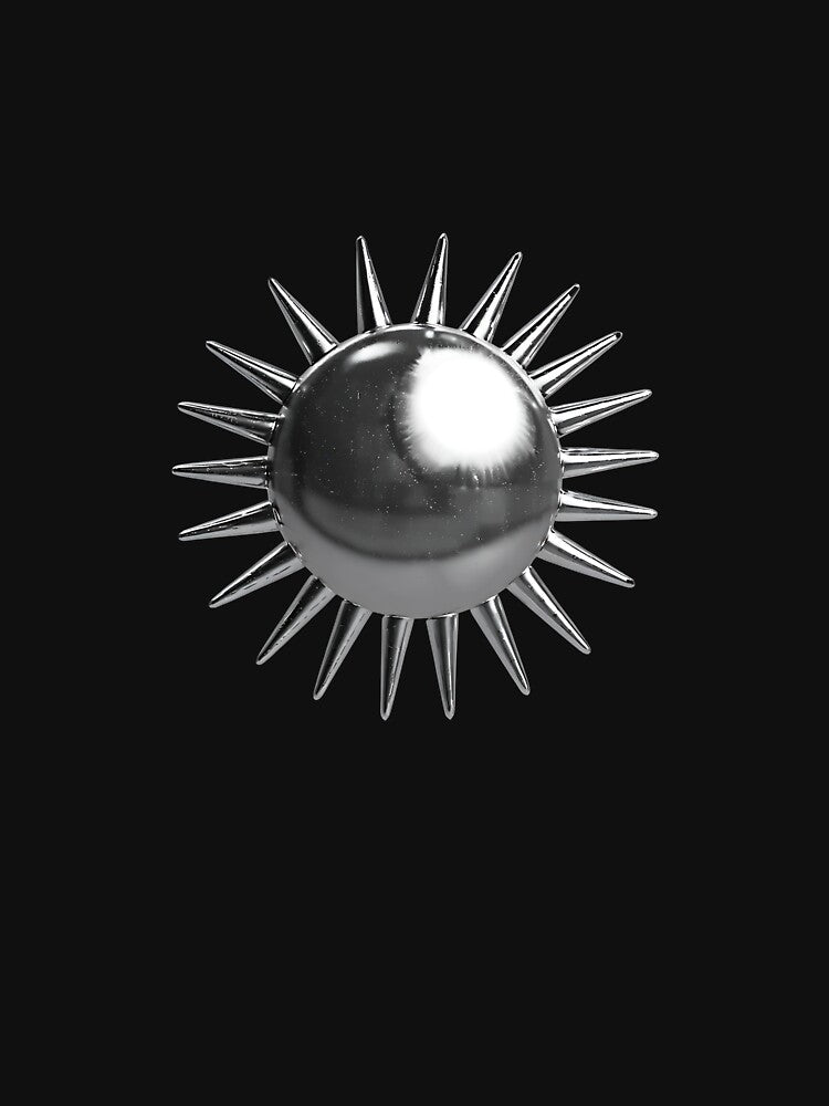 Chromed Big Sun Icon Logo 3D by Uzi-Design