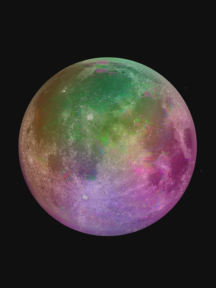 Colorful (Glitched) Moon by muffinstandd